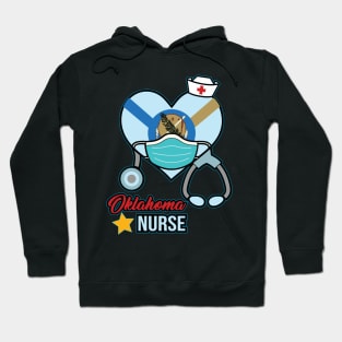 Oklahoma Nurse - Love RN LPN CNA State Nursing Gift Hoodie